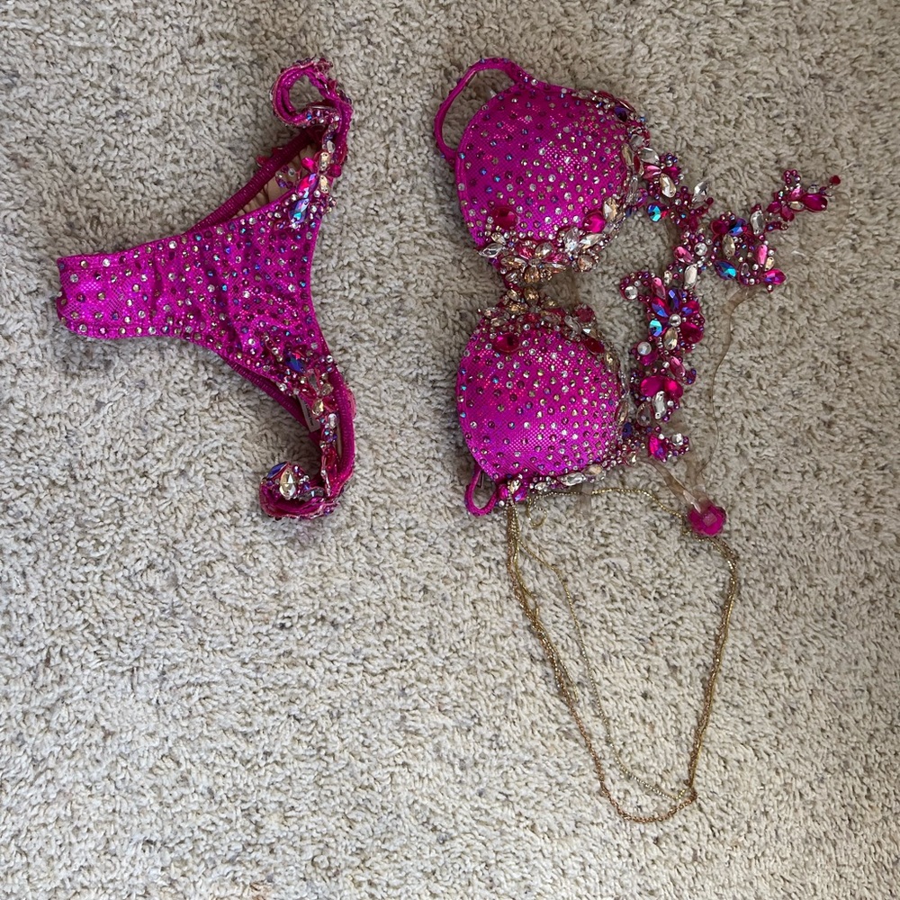 Sparkly Bright Pink WBFF Bikini